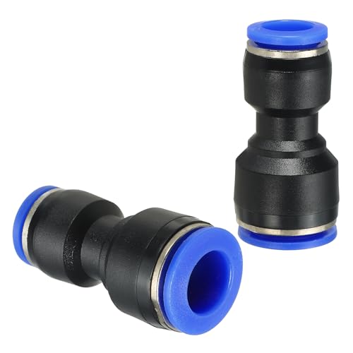Manguera de aire de 14x12 mm con conectores neumáticos rápidos de unión recta plástica 4