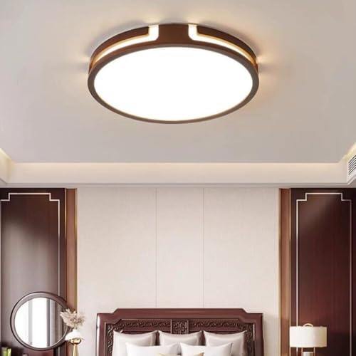 Lámpara de techo creativa de madera para comedor y dormitorio con luz LED regulable 5