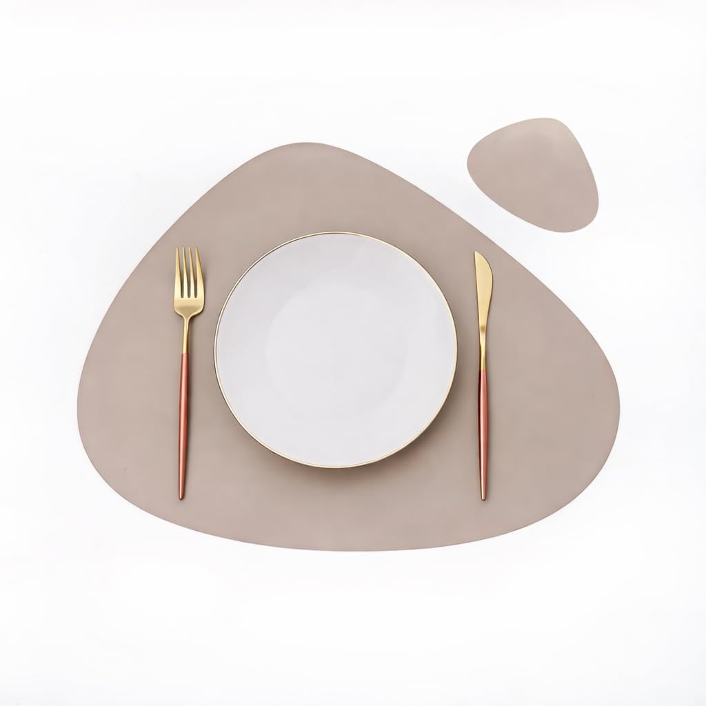 Set 4 tovagliette americane beige + sottobicchieri Kasarati