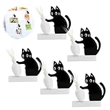 Loupai 5 Pcs Cat Whisker Keepsake Magnet,Cat Whiskers Holder,Magnet Acrylic Pet Memorial Decor,Refrigerator Ornament Cute Desk,Cute Desk Wall Decor Cats Fur Holder