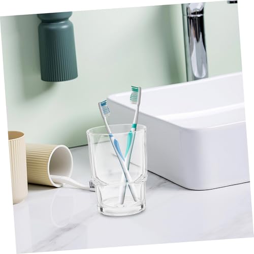 Verre pour hygiène quotidienne lot de 2 rangements de brosses à dents et dentifrice - 7