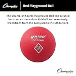 Champion Sports Playground Ball – High-Bounce 2-Ply Construction, Durable Red Ball for Throwing, Catching & Kicking - Multiple Sizes (5", 6", 7", 10", 13", 16") - Image 3