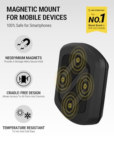 image for Scosche MAGDM-10KFLT MagicMount Magnetic Car Phone Mount for Dashboard