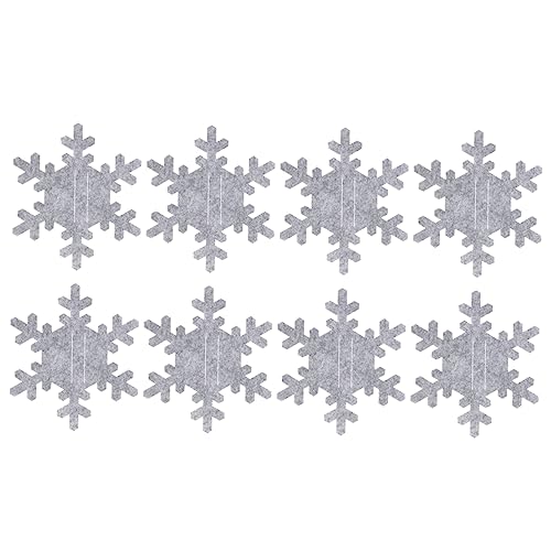 COOLHIYA Practical Christmas 8pcs Xmas Snowflake Cutlery Covers Tableware Bag for Home and Restaurant