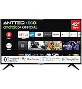 Antteq AG42F3 Smart TV 42 Pouces(106cm), Andriod TV LED FHD,Dolby Audio,Google Assistance,Bluetoo...