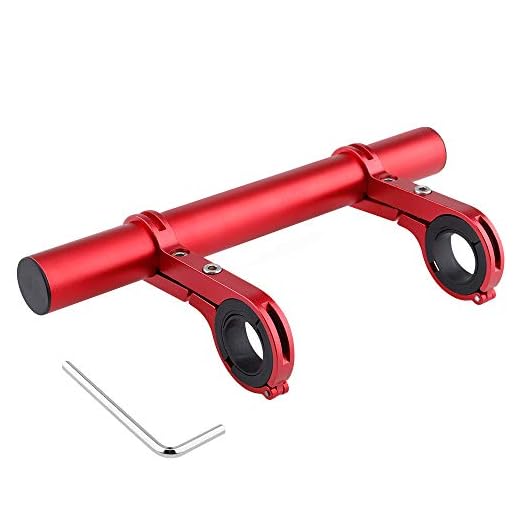 CHUER Cykel styre förlängare, lätt hållbar aluminiumlegering dubbel cykel styre förlängningsfäste för att hålla motorcykel e-cykel lampa hastighetsmätare GPS telefonmonteringshållare – 20 cm