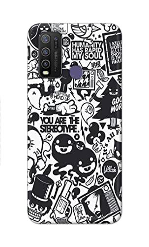 Image of Printed Hard Back Cover Case for Vivo Y50 Back Cover (Mixed Cartoon) -1302