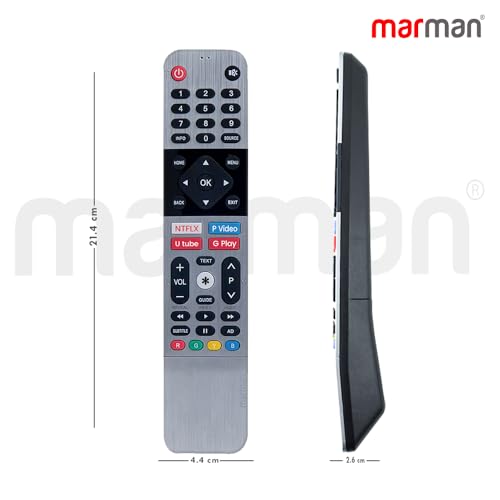 Image of marmanCompatible with Thomson Smart TV Remote Control Original Model 43 OATHPRO2000 65 OATHPRO2020 75 OATHPRO2121 Suitable for Android 4K LED FHD UHD OLED Television Without Voice Command