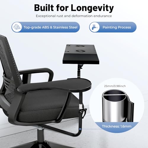 Support clavier de chaise extensible avec tapis de souris PC - 3