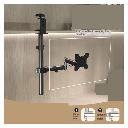 Support d'écran inversé réglable et rotatif type pince - 2