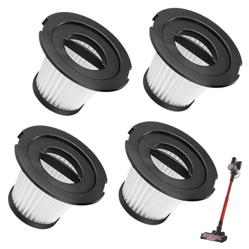 Hepa Filter Staubsauger, Ersatz-HEPA-Filter, 4 Stück, für MOOSOO K17 kabellosen Handstaubsauger, fängt 99,97% des Staubs und Schadstoffe auf, Hepa Filter, einfache Installation (A)