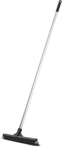 Miniatura 12 de Escoba vertical de pelo de caballo – Barredora de cocina giratoria de 18 pulgadas con cerdas suaves para pelo de perro, suelos de madera dura y