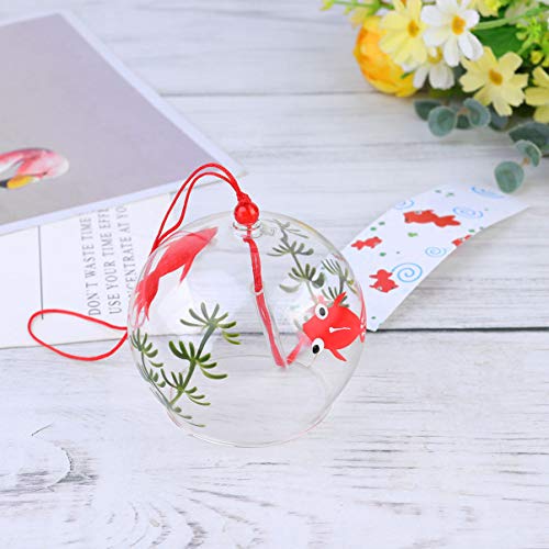 BESPORTBLE – Sinos de vento de peixe-dourado, enfeite com pingente de vidro para pendurar para amigo