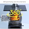 Indoor Wood-Burning Heating Stove, Thickened Cast Iron Rural Heating Stove, Smokeless Cooker,Energy Power Saving,for Tent, Shelter,Fishing, Heating And Cooking,With Smoke Pipe #3