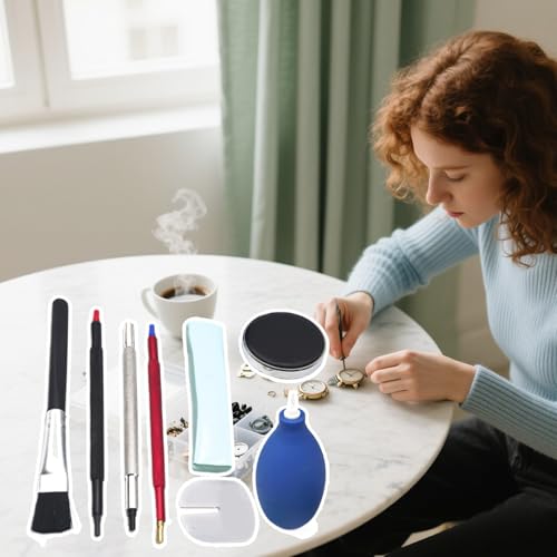 Reparatiekit bekijken - horloge link verwijderen tool | reparatiegereedschap kits | bekijk case opener tool | professionele veerbar tool set | observeer het reservegereedschap voor batterijen | - Afbeelding 4