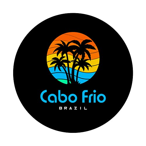 Cabo Frio Brazil PopSockets Swappable PopGrip, Black - Image 3