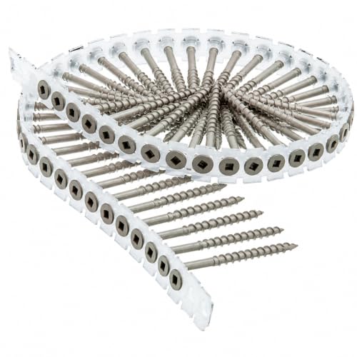 Shimeyao 800 Pack #8 x 2-1/2 Inchcollated Deck Screws Exterior Wood Screw
