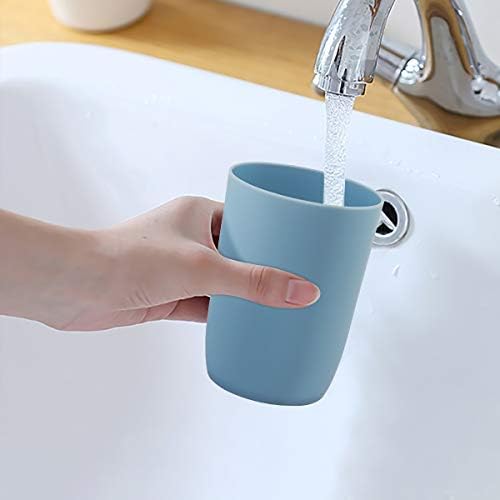 TOPSKY 4-Pieces Dishwasher Safe Plastic Tumblers Travel Mouthwash Cup Reusable Water Cup Travel Camping Portable Cups Coloured Plastic Cups 4 Color 280ml