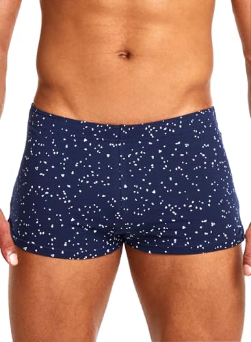 MIZOK Mens Cotton Star Print Pajama Bottoms Split Side Sleep Casual Boxer Short2