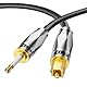 EMK Toslink zu Mini Toslink Optisches Audiokabel, 24K Vergoldetes Digitales S/PDIF Glasfaserkabel für Heimkino,Soundbar,Fernseher,Verstärker,Hi-Fi-Systeme (1.5 Meter)