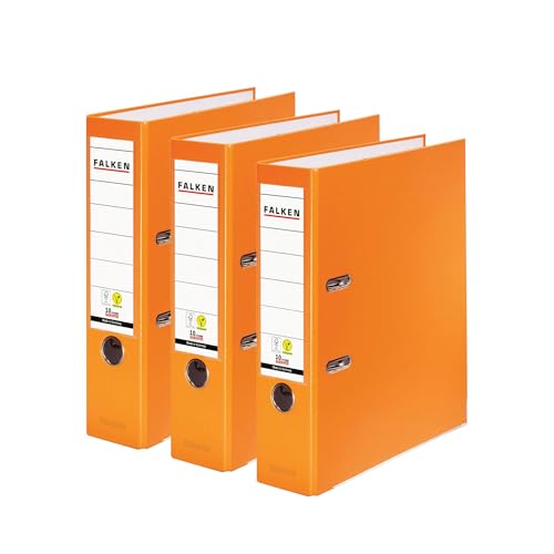 Original Falken 3er Pack PP-Color Ordner. Made in Germany. 8 cm...