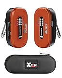 Xvive A58 Wireless Guitar System 5.8GHz Wireless Guitar Transmitter Receiver for Active or Passive Pickup Electric/Acoustic Bass Guitar, Orange