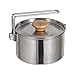 Ecoticfate Bollitore da campeggio in acciaio inox – Caraffa da tè portatile con coperchio | Vaso da picnic ultraleggero portatile per viaggi in zaino, campeggio, pesca