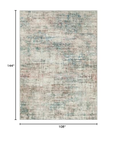 9x12 Area Rugs Washable Rug: Modern Abstract Living Room Rug Soft Anti-Skid Thin Carpet Indoor Floor Non-Shedding Carpets for Bedroom Dining Room Farmhouse Nursery Home Office Multi Color