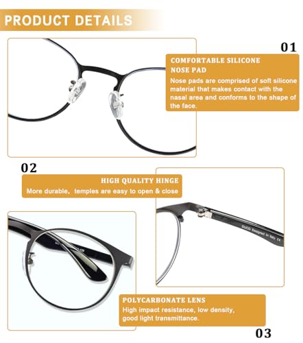 Image of DUCO Unisex Anti Eyestrain Blue Light Blocking Glasses Anti Blue Ray Computer Reading Gaming Glasses DC308