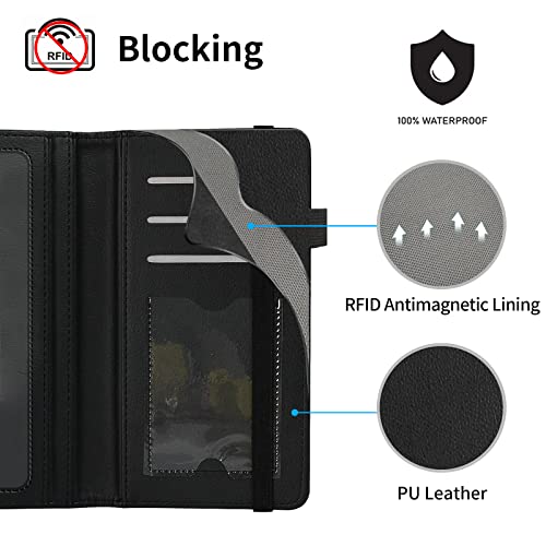 Fuyocwe Leather Checkbook Covers For Men Women Check Book Holder Cover Wallets For Personal Checkbook Duplicate Checks With Rfid Blocking & Elastic Strap-Patriotic Eagle #TOP4