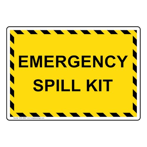 Autocollant kit de déversement d'urgence pour sécuriser vos zones industrielles de 4 unités