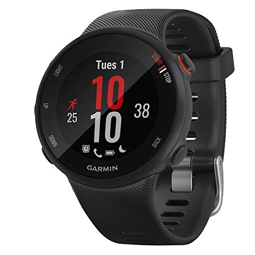 Garmin Forerunner 45, 42MM Easy-to-Use GPS Running Watch with Garmin Coach Free Training Plan Support, Black (Renewed)