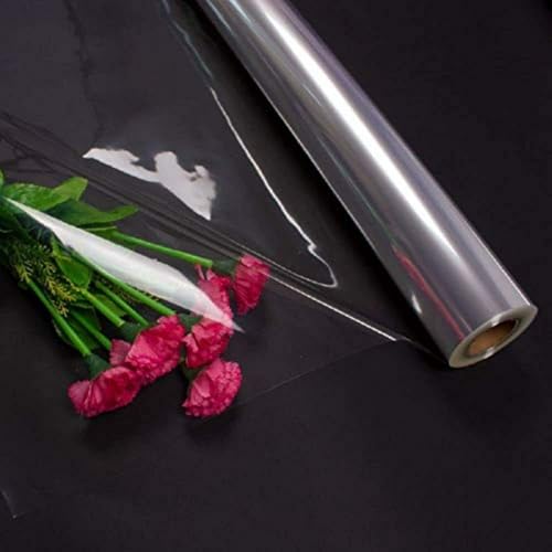 Image of SATYAM KRAFT 1 Pc (5 Meter) Transparent Gift Wrapping Vacuum Sheet Roll | Clear Packing for Gifts, Flowers, Bouquets, Hampers, Chocolates | Birthday, Anniversary, Wedding, Festival & DIY Decoration