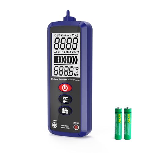 Kereinpo Handheld Digital Multimeter, Voltage Tester with Leads, Voltmeter Measures Phase, NCV, AC/DC Voltage, Resistance, Continuity & Live Wire for Automotive Testing Multimeter Detector