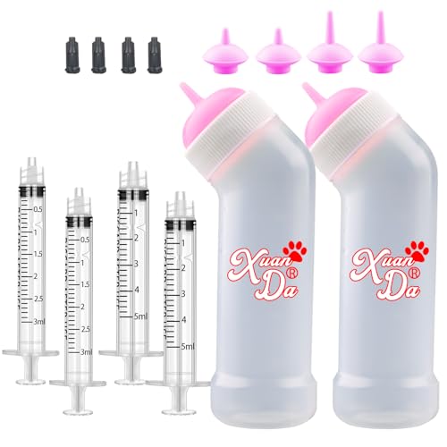 Xuanda Kitten & Puppy Nursing Nipple with Syringe, Pink