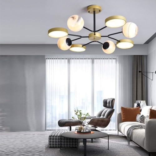 Lustre Suspendu Moderne Doré Sphérique 4 Têtes pour Plafond - 3