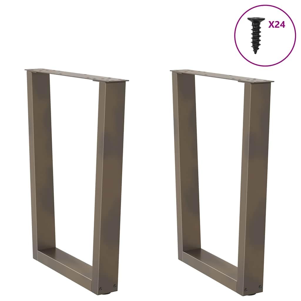 Patas de mesa de comedor en forma de V de acero con revestimiento de aerosol, 60 x 72 – 73,3 cm, patas de muebles regulables en altura, diseño moderno y robusto, para comedor, oficina