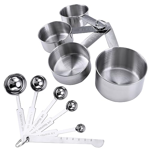 Cuisinart CTG-00-SMP Set Di 4 Cucchiai Dosatori In Acciaio Inox - 1 Cucchiaio, 1/2, 1/4 Cucchiaino Con Anello