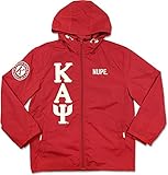 Kappa Alpha Psi Big Boy Divine 9 S7 Hooded Mens Windbreaker Jacket [Crimson Red - 4XL] (31623)