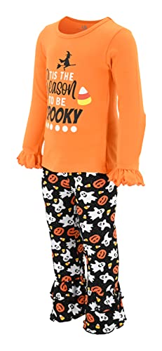 Image of Unique Baby 2 Piece Girls Double Ruffle Leggings and Long Sleeve Shirt Clothes Set Kid and Toddler Girl Outfit