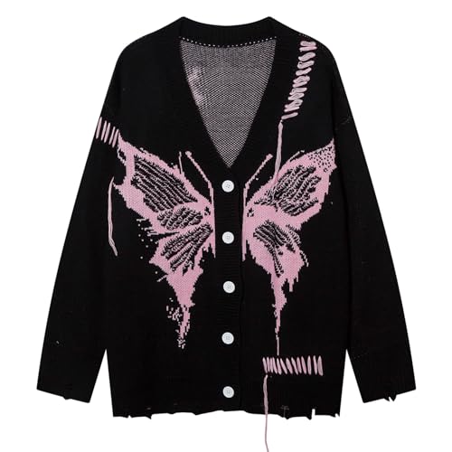 Pull col rond papillon ample noir en taille XXL idéal pour vos sorties décontractées