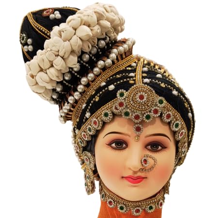 Image of SRI YAGNAA - POP Ammavari Face with Right Side Koppu | Decorative Lakshmi Face | Varalakshmi Face for Sravanamasam Pooja | Laxmi Face