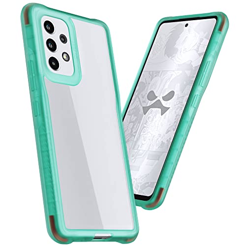 Image of Ghostek COVERT Teal Clear Galaxy A53 5G Phone Case Shockproof Grip Bumper Protective Cover Slim Fit Thin Lightweight Design Cases Designed for 2022 Samsung Galaxy A53 5G (6.5in) (Teal-Limited Edition)