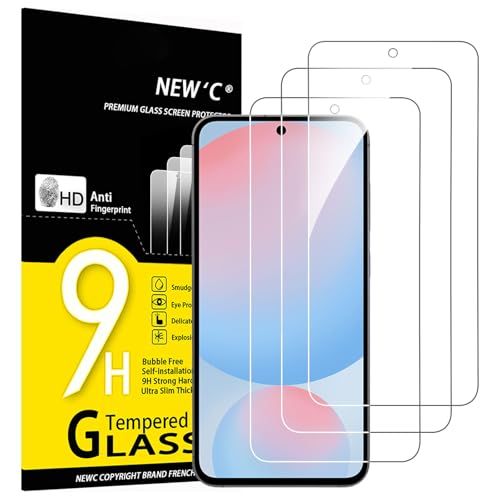 NEWC 3 Stück für Samsung Galaxy S25 FE für Panzerglas Frei von Kratzern 9H Härte HD Displayschutzfolie 0.33mm Ultra-klar Ultrabeständig