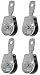 Elitexion Single Pulley Block Wheel Swivel, Pulley Roller Loading 420 Lbs. – Pack of 4