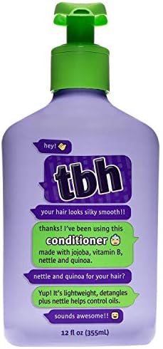 TBH Teen & Kids Conditioner- Lightweight and Detangling Hydrating Hair Conditioner for Dry, Oily, Fine, Curly, and All Hair Types - Tween and Kids Hair Conditioner - Sulfate, Paraben Free - 12 oz