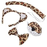 VINTORKY 1 set Costume Leopard per Fascia e Naso per Cosplay per Feste e Halloween e Facile Indossare
