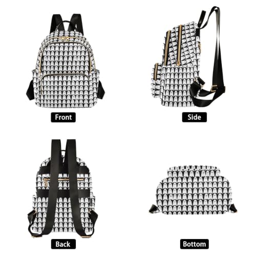 Mochila de calavera espeluznante elegante para mujeres activas 2
