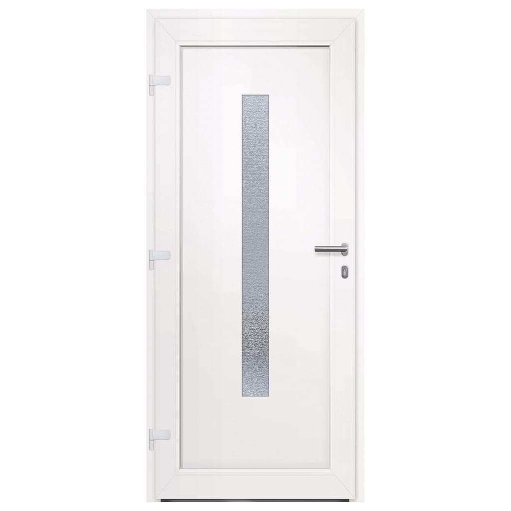 Porte d entrée Blanc 88x200 cm PVC
