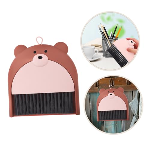 ROMISBABA Mini Kehrschaufel und Besen Set mit Niedlichem Bärendesign Ergonomischer Tischbesen für Effiziente Reinigung von Desktop Robust und Langlebig für Haushalt und Büro – Bild 8